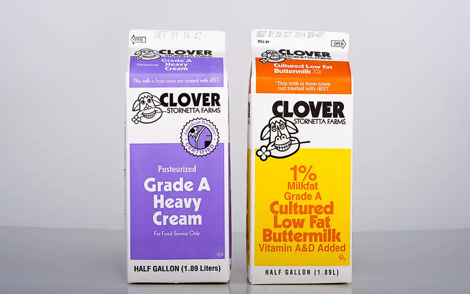 Two buttermilk cartons