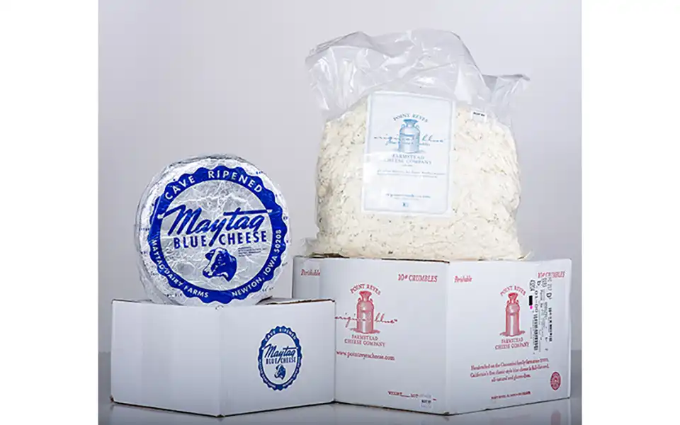 Display of cheese types