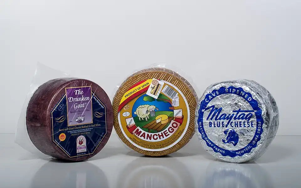 Three round cheeses